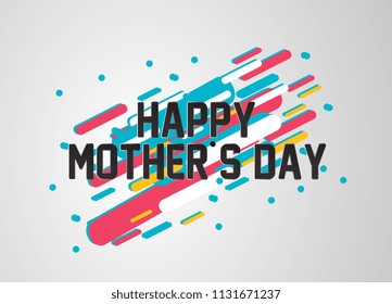 happy mother's day, beautiful greeting card background or banner with sport theme. vector