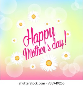 Happy Mother's Day, Beautiful greeting card with bunch flowers background