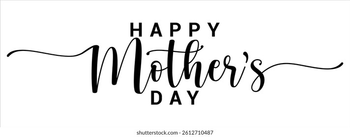 Happy Mother's Day, beautiful lettering. Handmade calligraphy vector illustration. Mother's day greeting cards, banners, events, etc