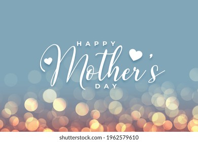 happy mothers day bokeh card celebration background