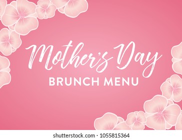 Happy Mother's Day Brunch Menu Vector Illustration for Greeting Card, Post Cards, Scrap Book, Social Media