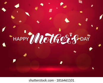 Happy Mother's day brush lettering. Vector stock illustration for poster