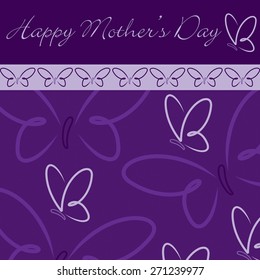 Happy Mother's Day butterfly card in vector format.