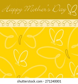 Happy Mother's Day butterfly card in vector format.