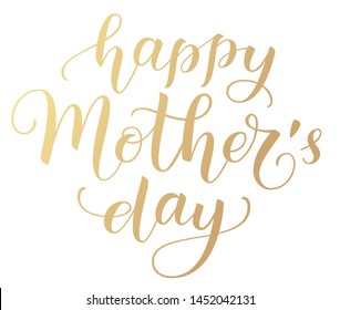 Happy Mother's Day calligraphic lettering text. Greeting text isolated on white. Vector illustration