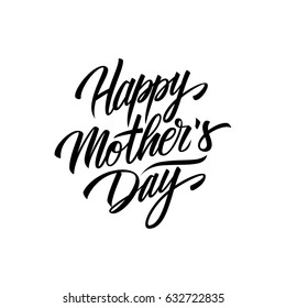 Happy Mother's Day calligraphic lettering design card template. Creative typography for holiday greetings. Vector illustration.