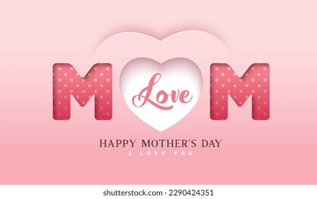 Happy Mother's Day Calligraphy abstract art background vector. Vector background for banner, poster.