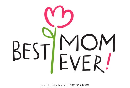 Happy Mother's Day Calligraphy Background. Hand-drawn text. Logo