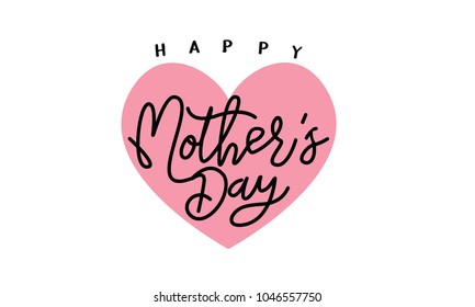 Happy Mother's Day Calligraphy Background . Handmade calligraphy vector illustration . Happy Mother's Day Calligraphy card