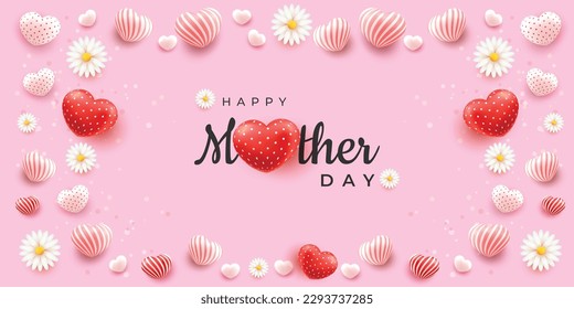 Happy Mother's Day Calligraphy Background. Design for flyer, card, invitation.
