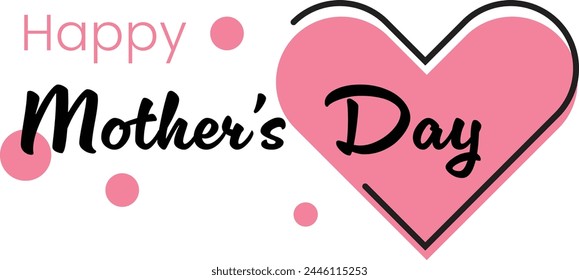 Happy Mother's Day Calligraphy Background . Handmade calligraphy vector illustration . Happy Mother's Day Calligraphy card