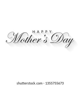 Happy Mother's Day calligraphy lettering for greeting card. Holiday and event concept. Vector illustration