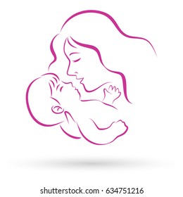 Happy Mother's Day Calligraphy with ornament of flowers and leaves, vector