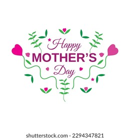 Happy Mother's Day Calligraphy. Happy Mother's Day Postcard. Holiday lettering Illustration
