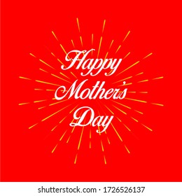 Happy Mother's day calligraphy text design vector vintage