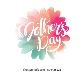 Happy Mother's Day Calligraphy with watercolor Background