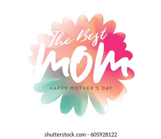 Happy Mother's Day Calligraphy with watercolor Background