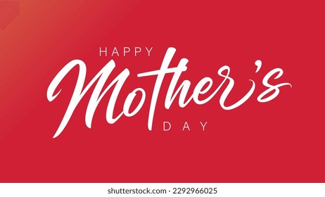 Happy Mothers Day calligraphy web slide. Mother's Day concept with elegant lettering on pink for banner or t-shirt design. Vector illustration