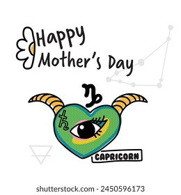 Happy Mother's Day Capricorn Card