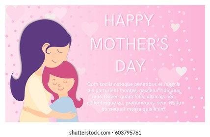 Happy mother's day card or banner. Vector background