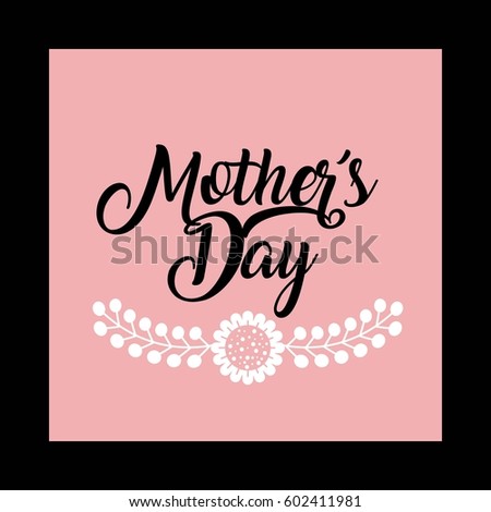 happy mother's day card. colorful design. vector illustration
