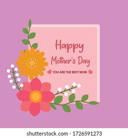 Happy mothers day card congratulation, i love you mom gift