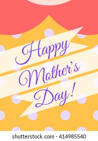 Happy Mother's Day! Card cover design. Stock vector.