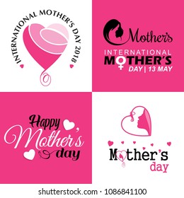 Happy Mother's day card with creative design vector 