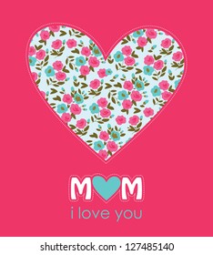 happy mothers day card design. vector illustration