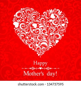 Happy mothers day card design. vector illustration