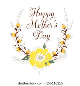 Happy mothers day card design. vector illustration