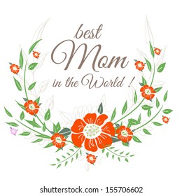 Happy mothers day card design. vector illustration