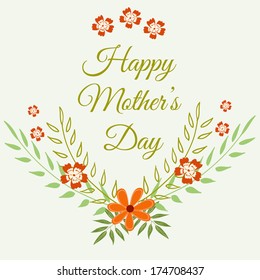 Happy mothers day card design. vector illustration