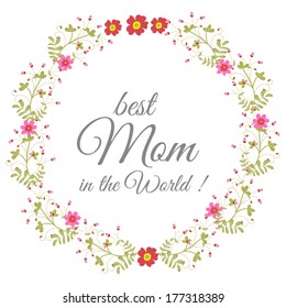 Happy mothers day card design. vector illustration