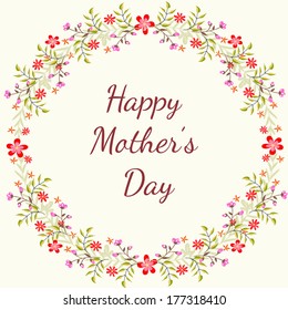 Happy mothers day card design. vector illustration