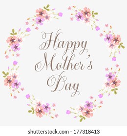 Happy mothers day card design. vector illustration