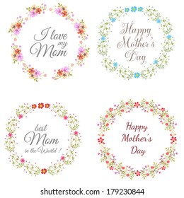 Happy mothers day card design. vector illustration