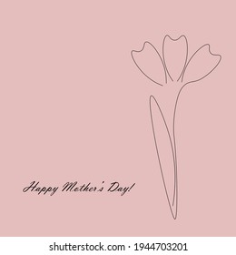 Happy mothers day card design, vector illustration