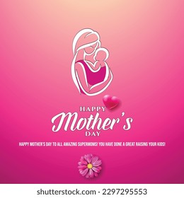 Happy Mother's Day Card Design for Social Media