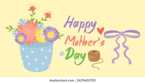 Happy Mother's Day, Card design vector