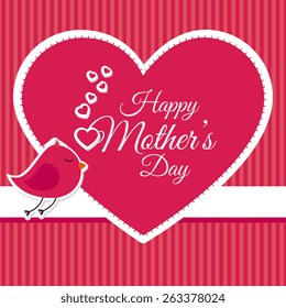 Happy mothers day card design, vector illustration.