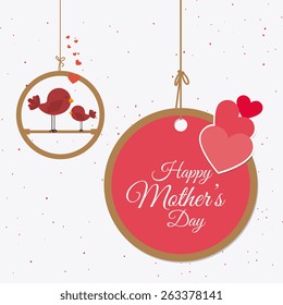 Happy mothers day card design, vector illustration.