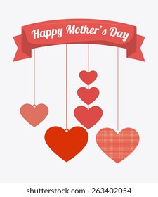 Happy mothers day card design, vector illustration.