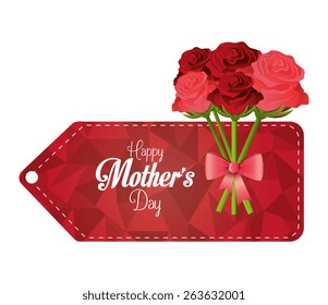 Happy mothers day card design, vector illustration.