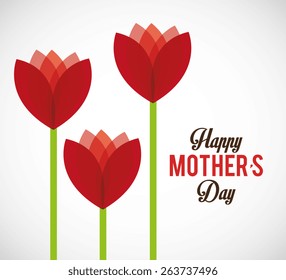 Happy mothers day card design, vector illustration.