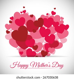 Happy mothers day card design, vector illustration.