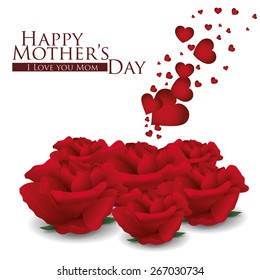 Happy mothers day card design, vector illustration.