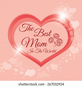 Happy mothers day card design, vector illustration.