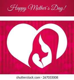 Happy mothers day card design, vector illustration.