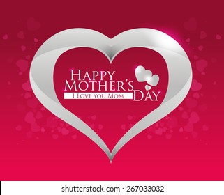 Happy mothers day card design, vector illustration.